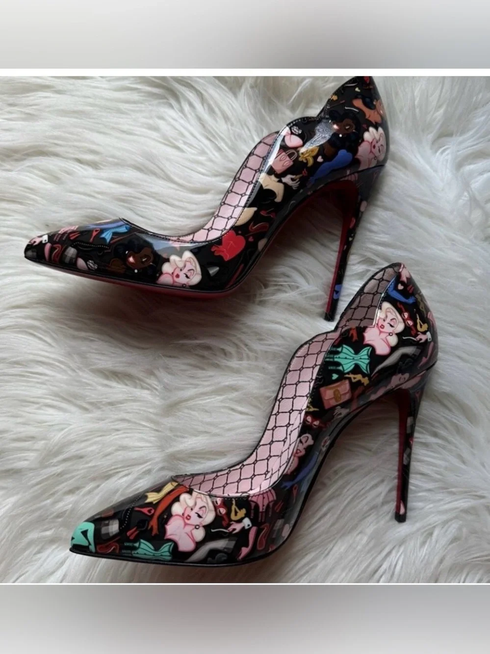 NWT•Christian Louboutin X Dr Bored Limited Edition Hot Chick 100 Pumps Size: 37